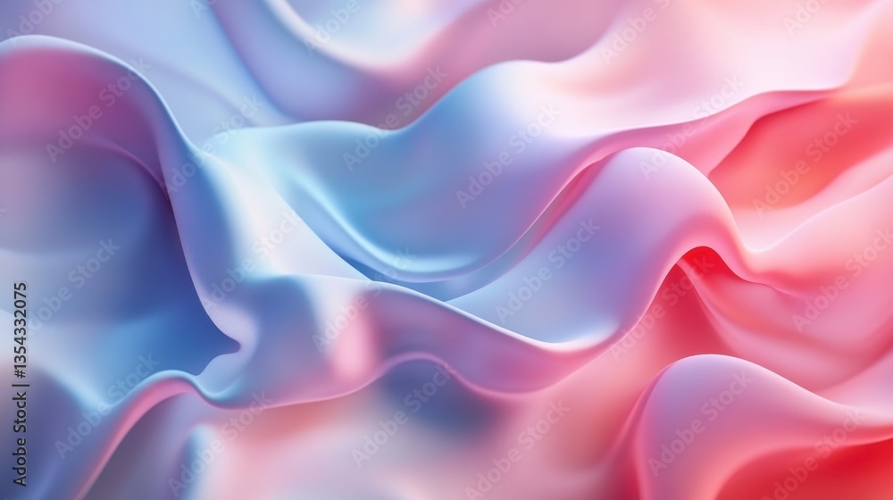 Poster abstract fabric swirls: soft, flowing fabric is artfully draped and illuminated, creating a visually