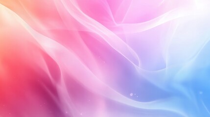 Obraz premium Vibrant silk pattern: An artistic background with soft, flowing silk fabric with color transitions from pink, purple, and blue hues. A celebration of elegance and lightness.