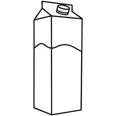 Milk Box Carton Outline