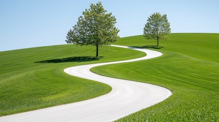 Naklejka premium Green Path Leading Upward