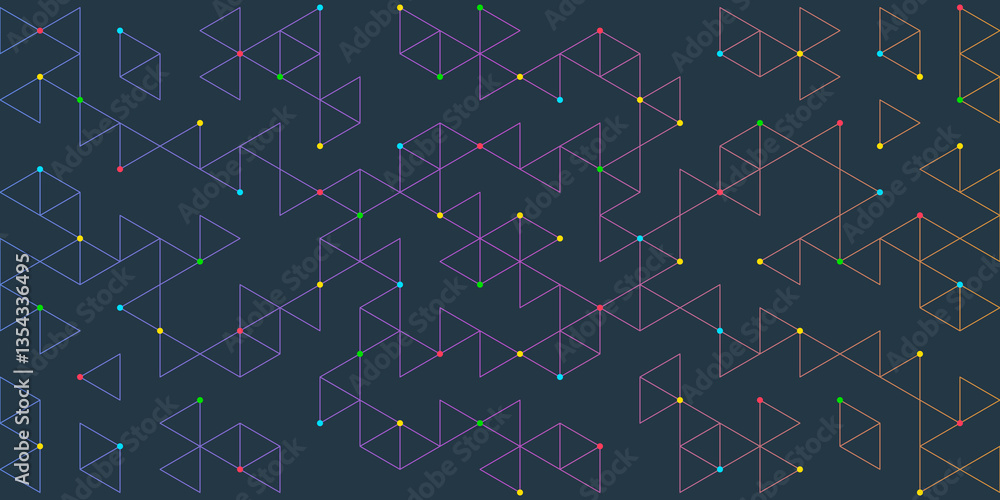 Poster Abstract background with a seamless geometric pattern of simple triangle shapes. Stylish texture