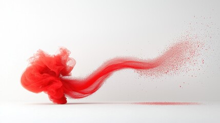 Dynamic red fluid explosion with vibrant color splash and powerful digital abstract movement design  creative concept with experimental visual effect