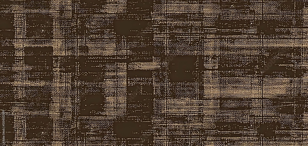 Poster textured brown pattern with irregular lines and vintage design style