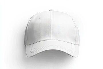 Blank white baseball cap