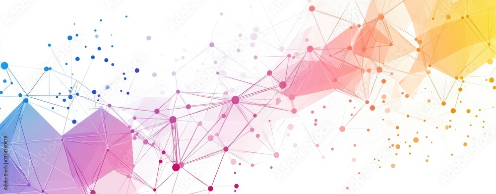 Poster abstract network design with gradient colors