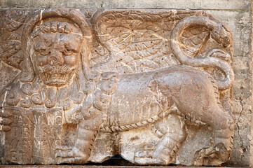 Venetian lion with wings Palamidi fortress, Nafplio, Greece