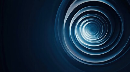 Fototapeta premium Abstract Deep Blue Gradient with Thin White Rings in a Layered Geometric Pattern