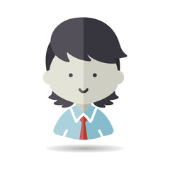 Man boy character face avatar vector icon