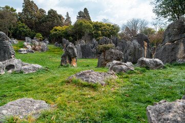 Karst landform landscape in Yunnan Province, China, Stone Forest Scenic Area