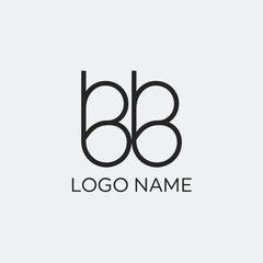 Elegant BB Letter Logo Design Concept, Modern Typography and Branding Symbol for Business Identity and Initial Logo Design in Minimalist Style