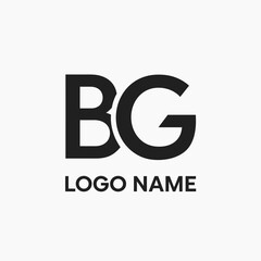 Elegant BG Initial Letter Monogram Logo Design for Branding Identity and Business Card, Modern and Creative Typography Symbol