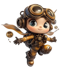 Steampunk Child Character Illustration