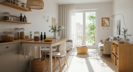 Bright and Airy Scandinavian-Style Apartment Interior Design