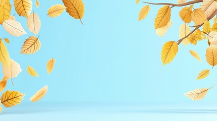 Fototapeta premium Autumn Leaves Backdrop Design