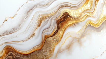 Obraz premium This digital rendering captures a luxurious marble texture with elegant patterns and polished surfaces creating a modern and sophisticated background. AI generative