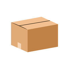 Brown Cardboard Box Packaging Vector