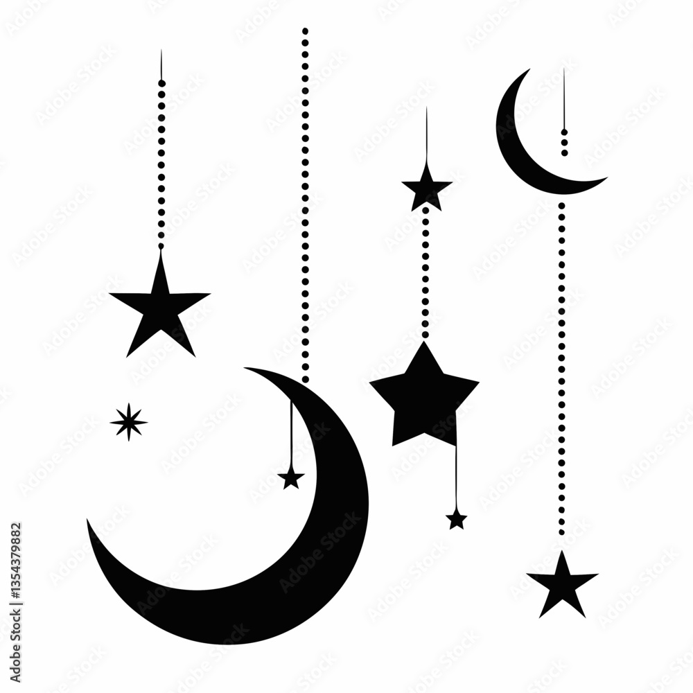 Poster a vector set of compass illustrations with stars and design elements, including symbols, shapes, and