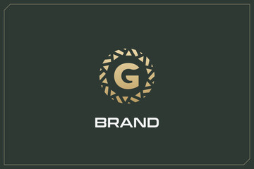 G Letter Gold trademark brand logo 