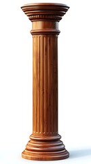 Wooden Column for Isolated, Classic Design.