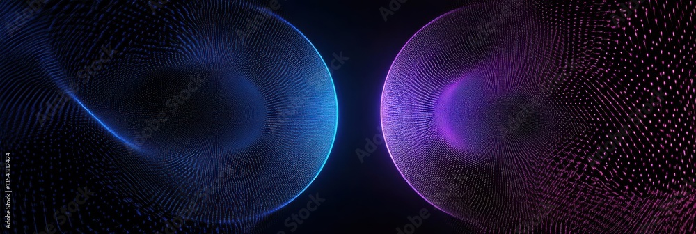 Poster visual abstraction showcasing digital circular patterns with vibrant colors and intricate designs