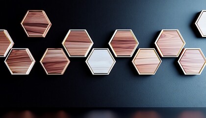 Wooden Hexagons Wall Decor.