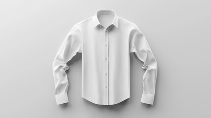 Clean White Long Sleeve Shirt Mockup