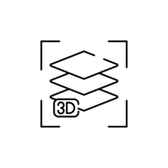 3D Layers icon design with white background stock illustration
