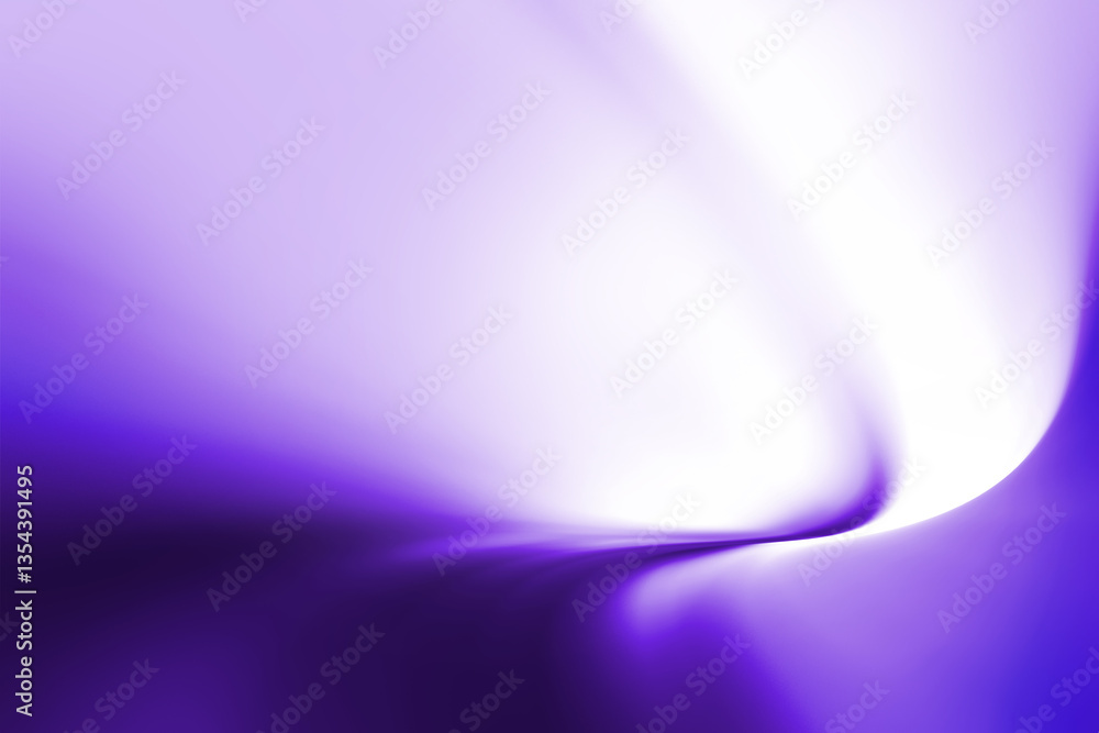 Poster modern bright abstract dynamic line wave curve soft light gradient neon purple blue on black backgro