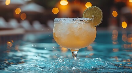 Refreshing Summer Cocktail by Pool