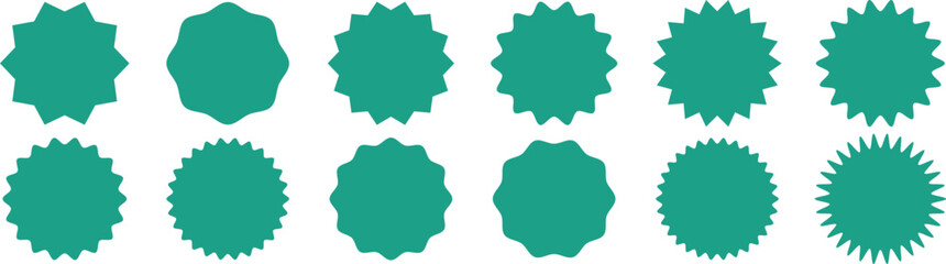 Set of vector starburst set, Special offer price tag. sunburst badges. Vintage labels. Colored stickers. A collection of different types and colors icon.