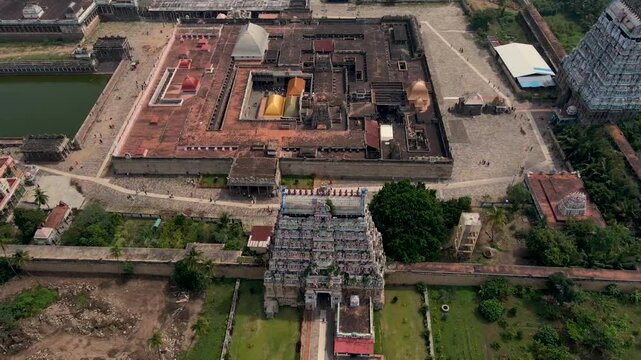 Thillai Nataraja Temple Chidambaram Aerial view