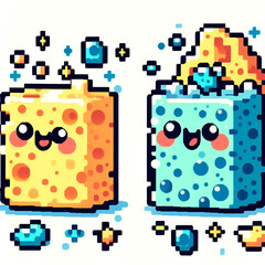 abstract colorful background pixel art