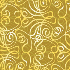 Elegant abstract golden line swirls on a warm background, perfect for digital designs, fabric prints, and wallpaper. Seamless abstract pattern with an ornate touch. For those looking for an abstract