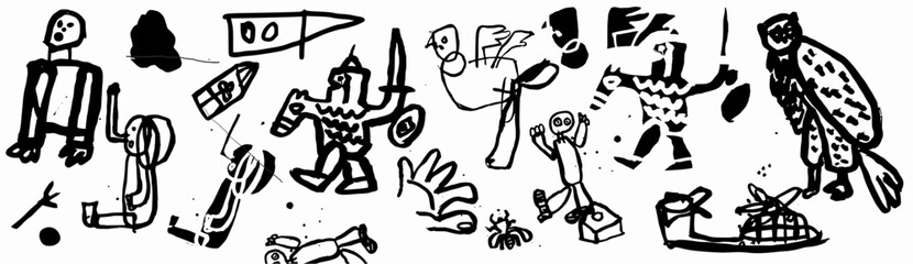 Symbolic image of various symbols and signs