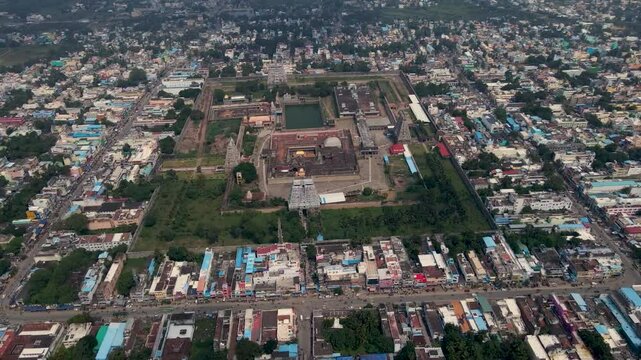 Thillai Nataraja Temple Chidambaram aerial view