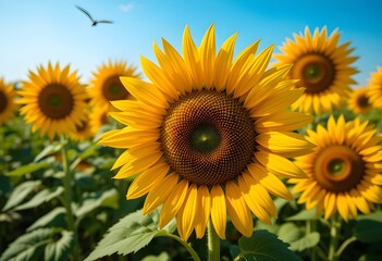 Fototapeta premium Sunflowers Reaching for the Sky