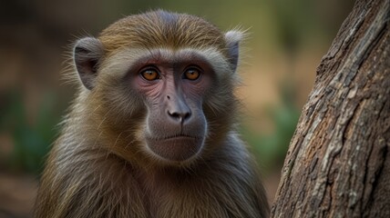 Obraz premium Close-up of a monkey's face