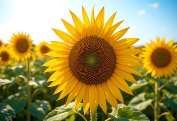 Obraz premium Sunflowers Reaching for the Sky