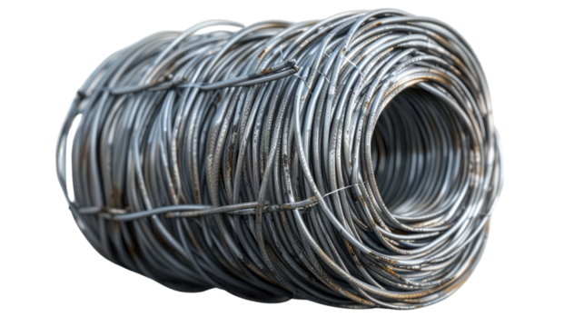 Coil of Barbed Wire: A tightly wound coil of sharp, gleaming barbed wire, symbolizing security, boundaries, and perhaps the constraints of life, set against a background. 