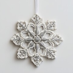 Fototapeta premium Holiday Decor Snowflake Ornament Overview Background.