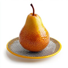 Generic Pear Tray Scene Month Steel Yellow Grid Holder