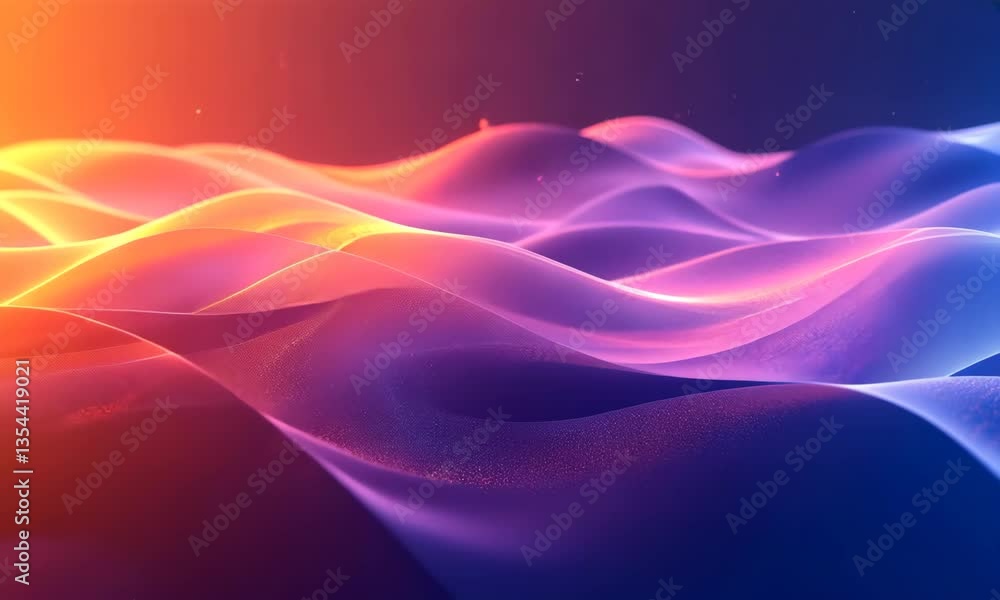 Poster abstract colorful flowing waves motion background loop animation design concept