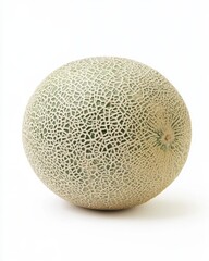 Ripe Cantaloupe Melon on White Background