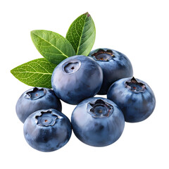 blueberries isolated on white transparent background PNG high quality,  fruit 