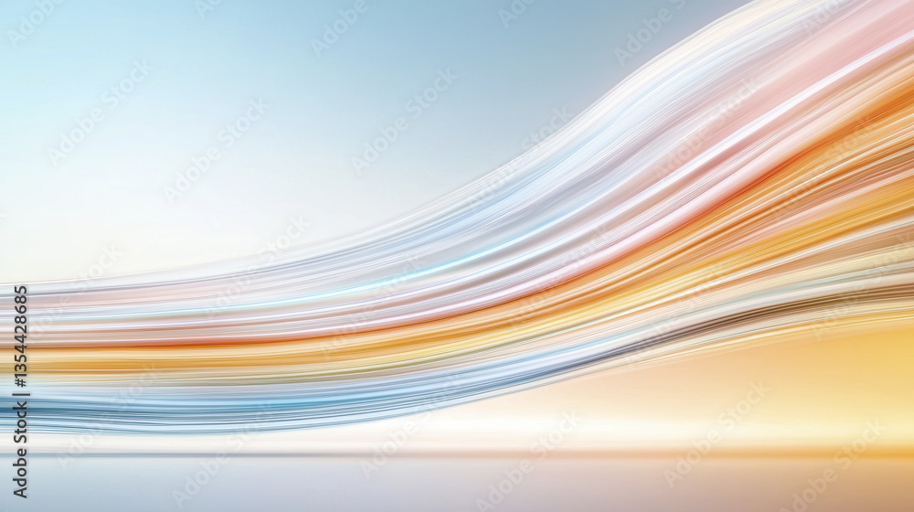 Aufkleber vibrant abstract background with flowing lines in warm colors, creating sense of movement and tranqu
