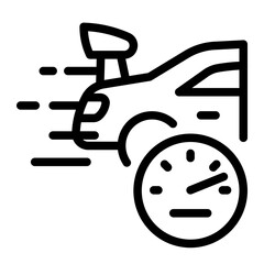 This Speed icon is suitable for Car Race, Extreme Sport, etc