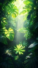 Lush Jungle Mobile Wallpaper Breathtaking Wallpaper Background