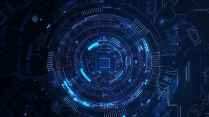 Abstract technology circular graphic design