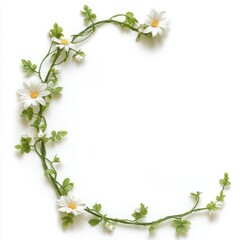 Generic Daisy Chain Scene Stem Green Background. National