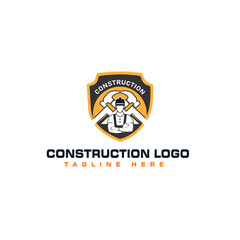 Construction Business Logo Design Vector Template